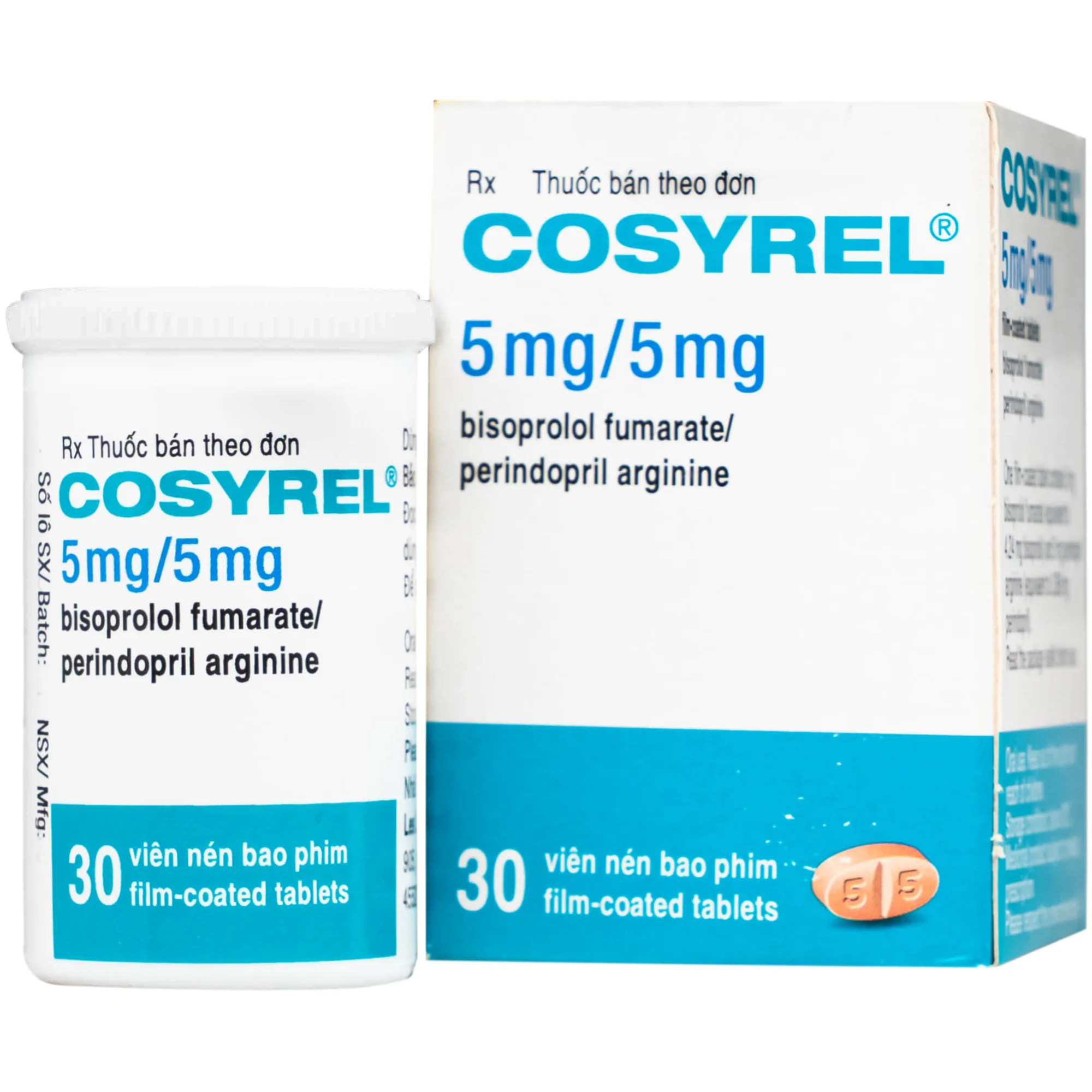 Hình ảnh Thuốc Cosyrel 5/5mg điều trị tăng huyết áp ( Hộp 30 viên)