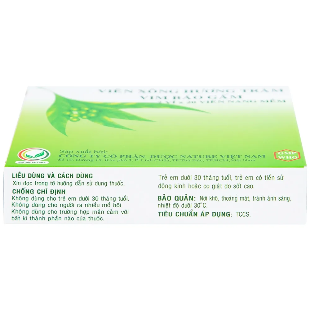 Hình ảnh Viên Xông Hương Tràm Vim Báo Gấm điều trị cảm cúm, sát trùng mũi (2 vỉ x 20 viên) 