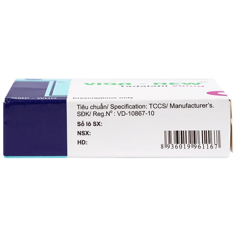Hình ảnh Thuốc Viga-New 20mg Armephaco điều trị rối loạn cương dương (1 vỉ x 4 viên)