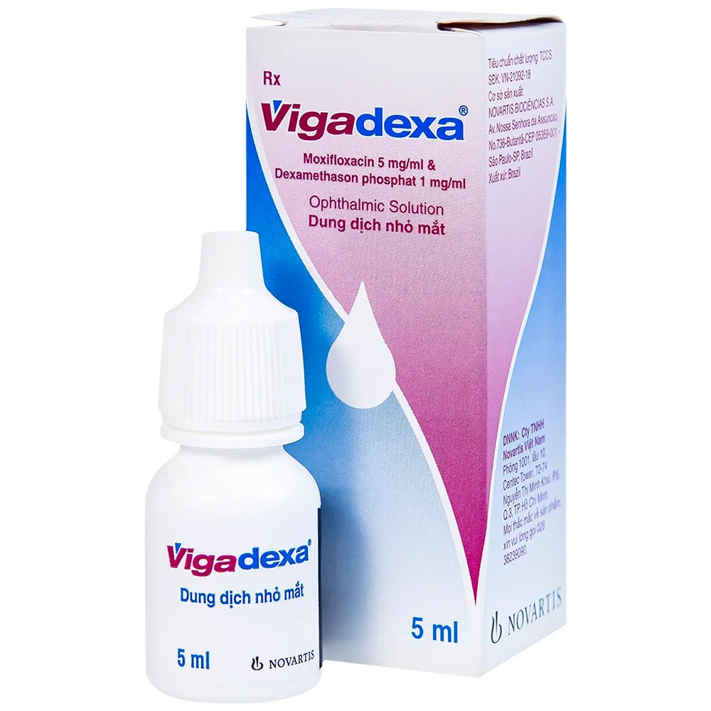 Hình ảnh Thuốc nhỏ mắt Vigadexa Alcon điều trị các chứng nhiễm khuẩn ở mắt (5ml)