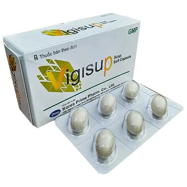 Hình ảnh Viên đặt âm đạo Vigisup Korea Prime điều trị nhiễm trùng âm đạo và cổ tử cung (2 vỉ x 6 viên)