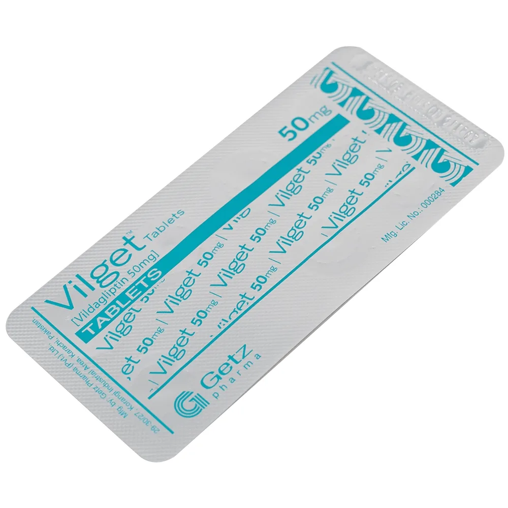 Hình ảnh Thuốc Vilget Tablets 50mg Getz điều trị bệnh đái tháo đường típ 2 (4 vỉ x 7 viên)