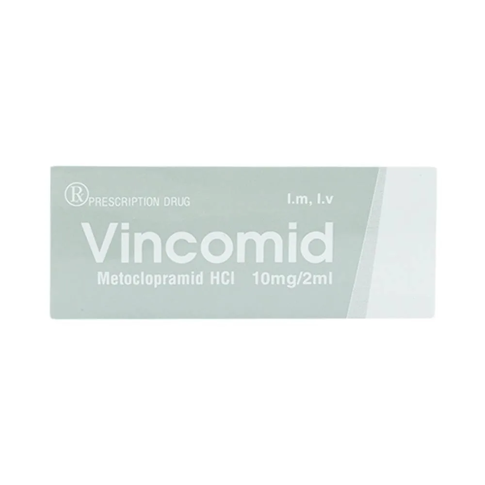 Hình ảnh Thuốc tiêm Vincomid 10mg/2ml Vinphaco dự phòng nôn và buồn nôn hậu phẫu, do xạ trị (2 vỉ x 5 ống x 2ml)