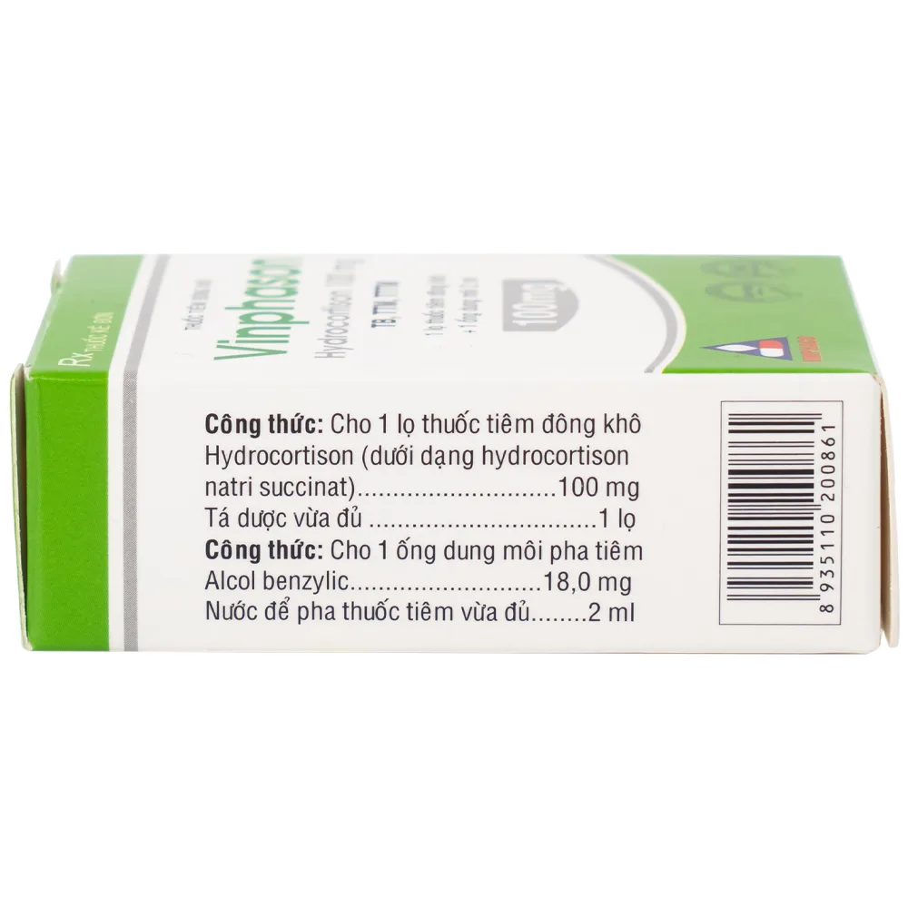 Hình ảnh Thuốc tiêm Vinphason 100mg Vinphaco điều trị lupus ban đỏ hệ thống, hồng ban đa dạng nặng (1 lọ + 1 ống)