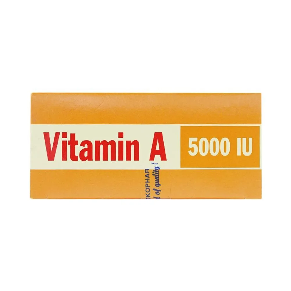 Hình ảnh Thuốc Vitamin A 5000 IU Mekophar điều trị thiếu Vitamin A, bổ sung cho người bệnh gan (10 vỉ x 10 viên)