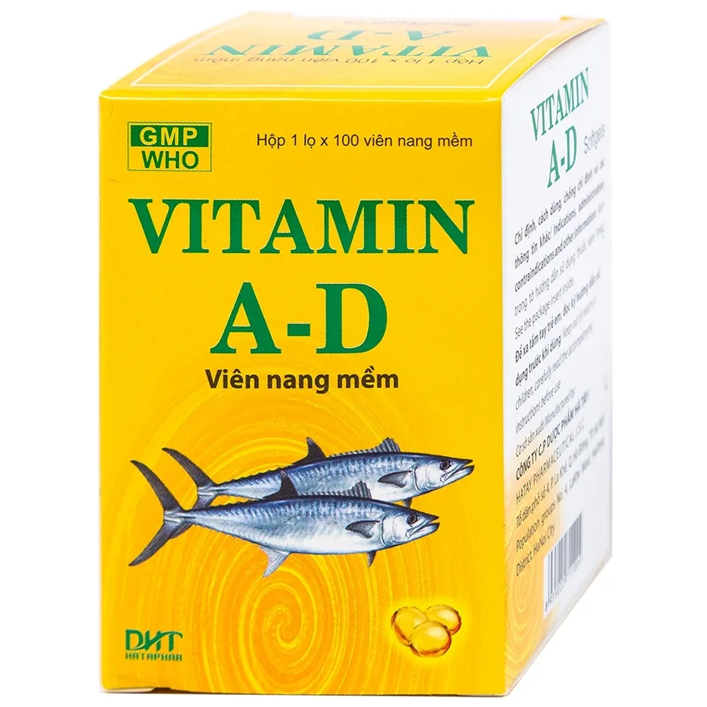 Hình ảnh Thuốc Vitamin A-D Hataphar phòng và điều trị thiếu Vitamin A và D (100 viên)