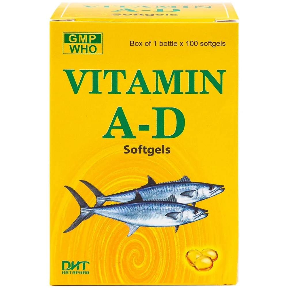Hình ảnh Thuốc Vitamin A-D Hataphar phòng và điều trị thiếu Vitamin A và D (100 viên)