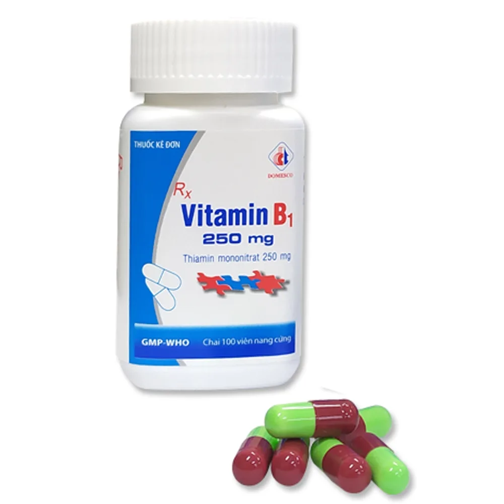 Hình ảnh Thuốc Vitamin B1 250mg Domesco điều trị tình trạng thiếu Vitamin B1 (100 viên)