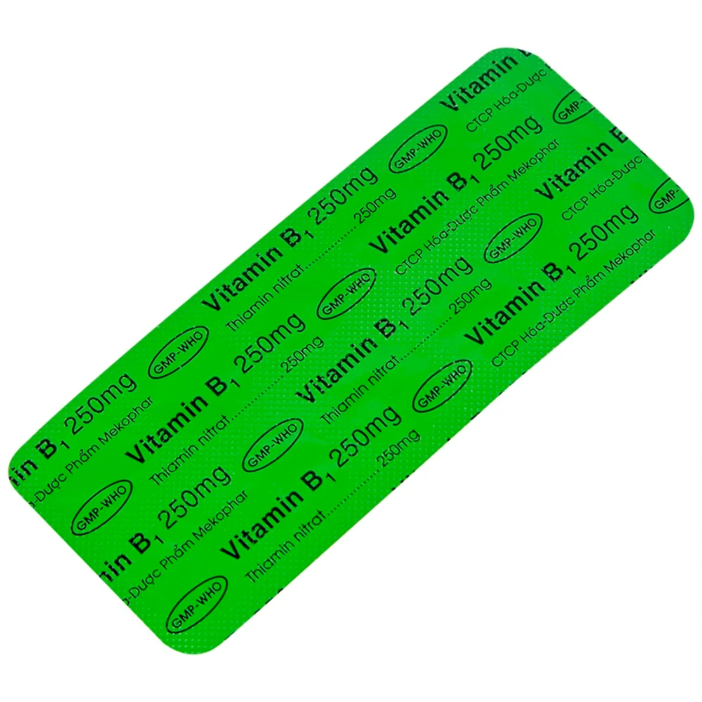 Hình ảnh Thuốc Vitamin B1 250mg Mekophar điều trị tình trạng thiếu Vitamin B (10 vỉ x 10 viên)
