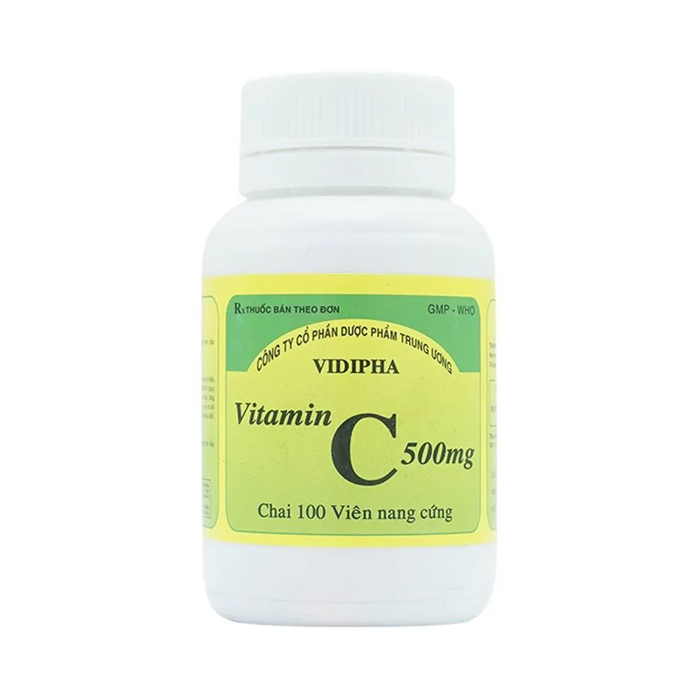 Hình ảnh Thuốc Vitamin C 500mg Vidipha điều trị bệnh do thiếu Vitamin C (100 viên)