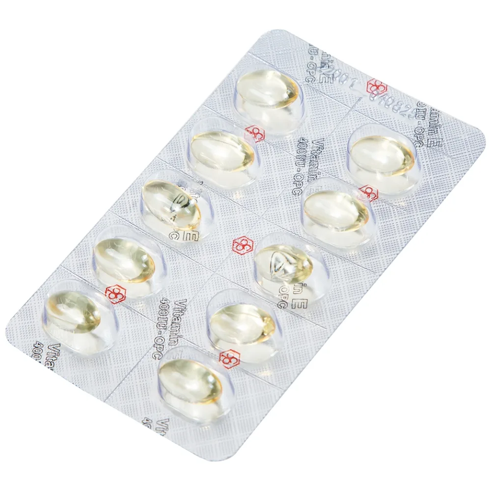 Hình ảnh Thuốc Vitamin E 400IU OPC hỗ trợ điều trị thiếu Vitamin E (4 vỉ x 10 viên)