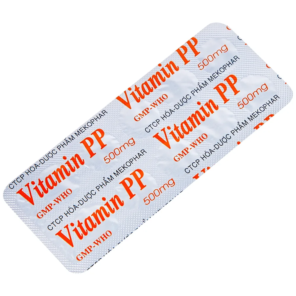 Hình ảnh Thuốc Vitamin PP 500mg Mekophar điều trị bệnh pellagra (10 vỉ x 10 viên)