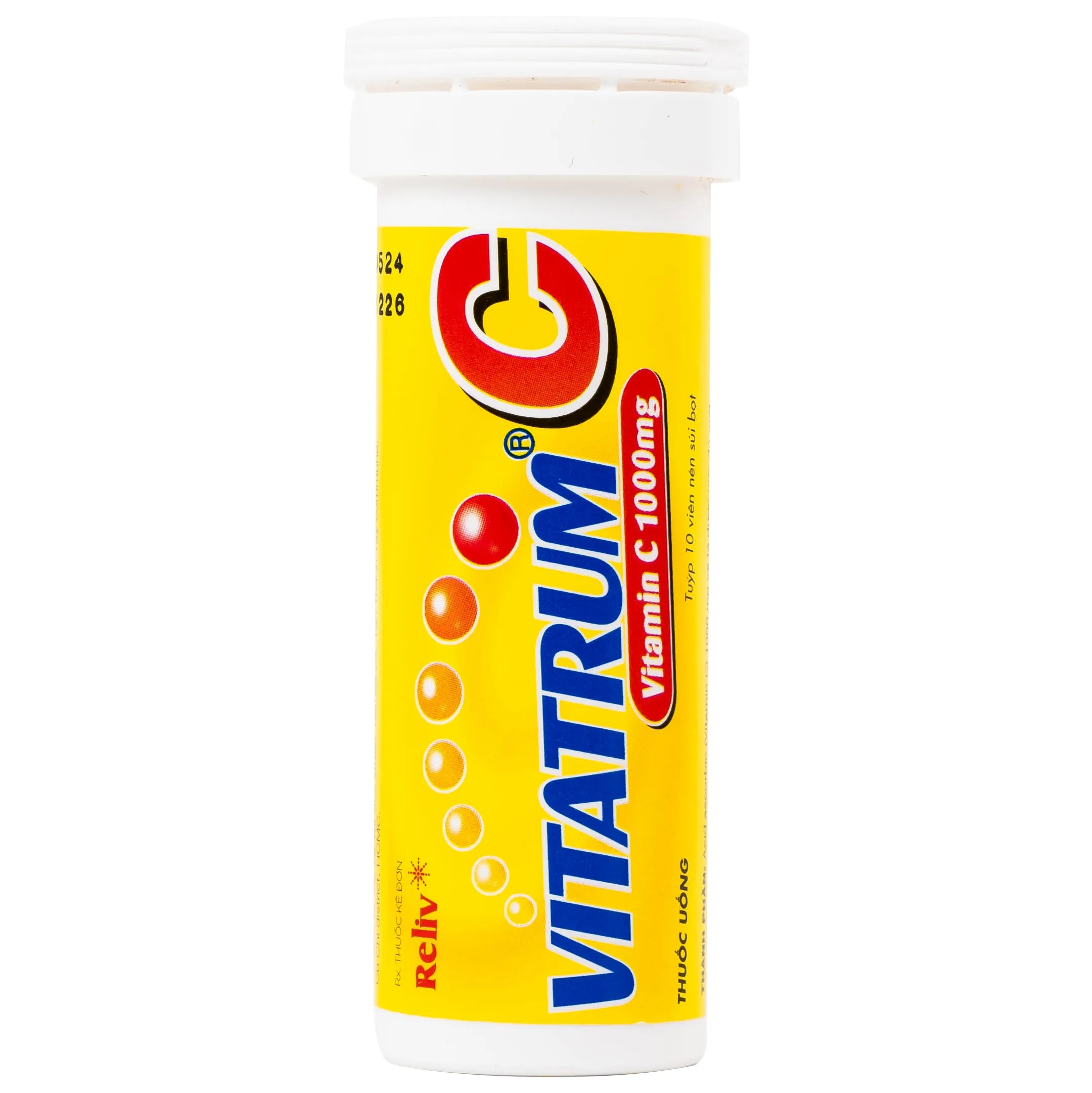 Hình ảnh Thuốc Vitatrum C 1000mg Reliv ngăn ngừa và điều trị bệnh do thiếu vitamin C (10 viên)
