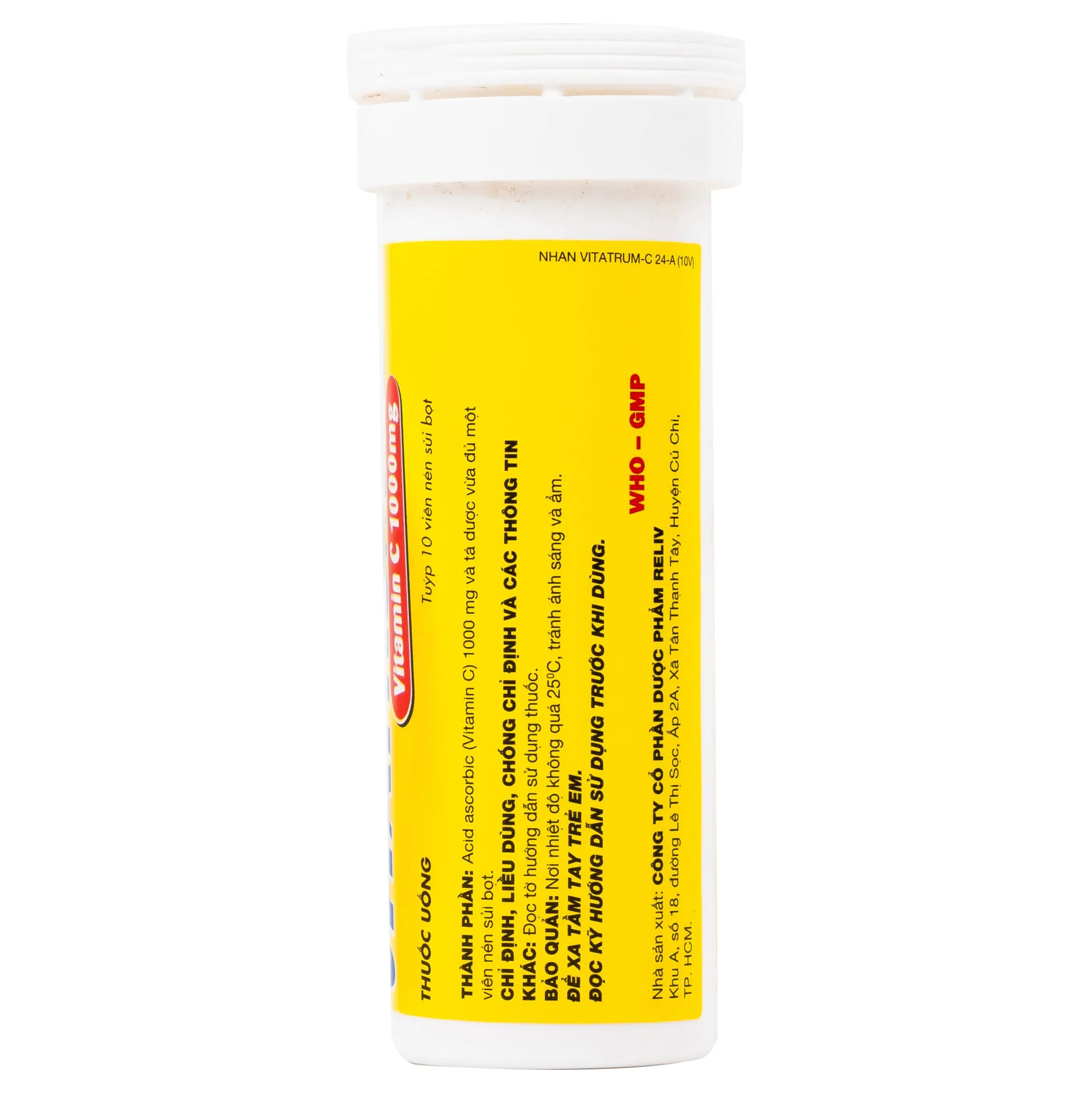 Hình ảnh Thuốc Vitatrum C 1000mg Reliv ngăn ngừa và điều trị bệnh do thiếu vitamin C (10 viên)