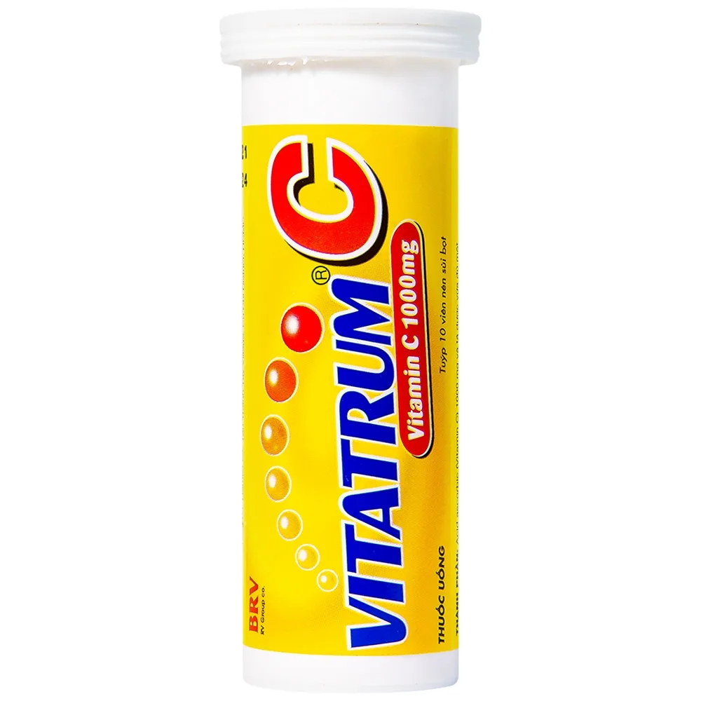 Hình ảnh Viên sủi Vitatrum C BRV điều trị các bệnh do thiếu vitamin C (10 viên)