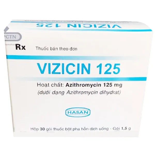 Hình ảnh Thuốc Vizicin 125 Hasan điều trị nhiễm khuẩn do vi khuẩn (30 gói x 1.5g)