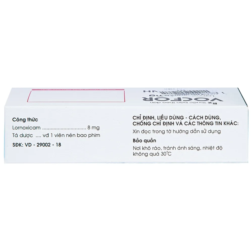 Hình ảnh Thuốc Vocfor 8mg Medisun điều trị đau sau phẫu thuật (3 vỉ x 10 viên)