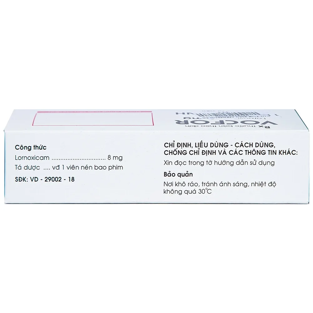 Hình ảnh Thuốc Vocfor 8mg Medisun điều trị đau sau phẫu thuật (3 vỉ x 10 viên)