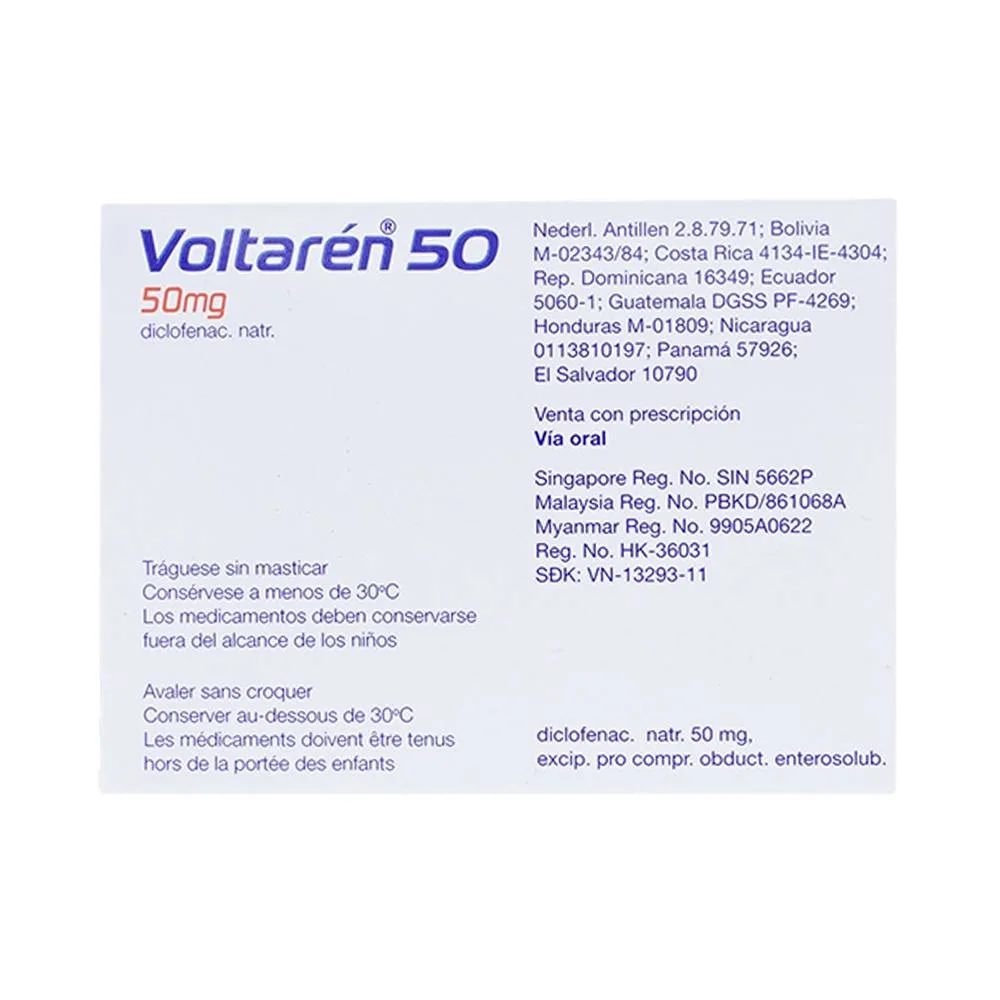 Hình ảnh Thuốc Voltaren 50mg Novartis điều trị viêm và thoái hóa của bệnh thấp khớp (1 vỉ x 5 viên)