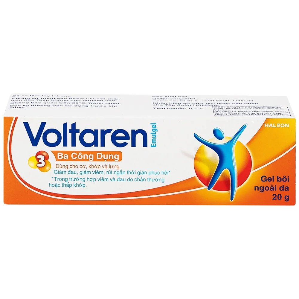 Hình ảnh Gel bôi Voltaren Emulgel Novartis điều trị giảm đau do chấn thương hoặc thấp khớp (20g)