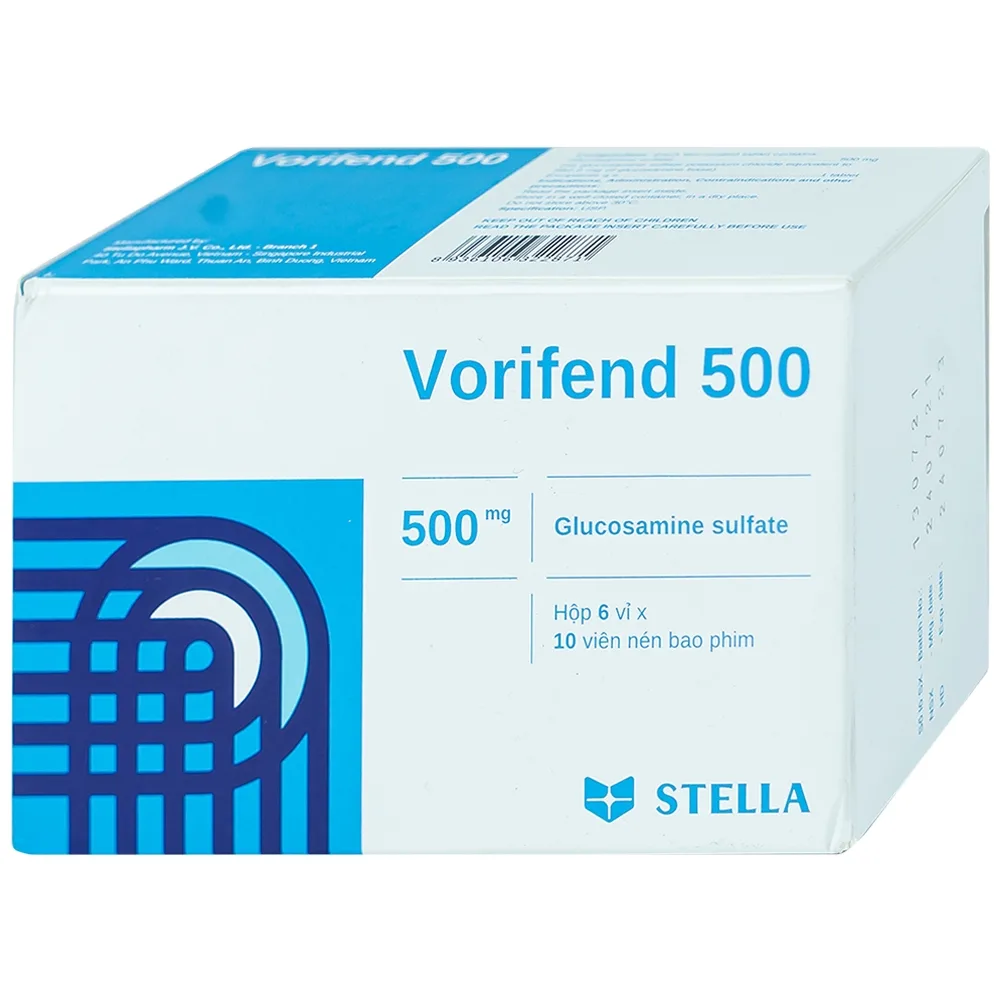 Hình ảnh Thuốc Vorifend 500 Stella giảm triệu chứng của thoái hoá khớp gối (6 vỉ x 10 viên)