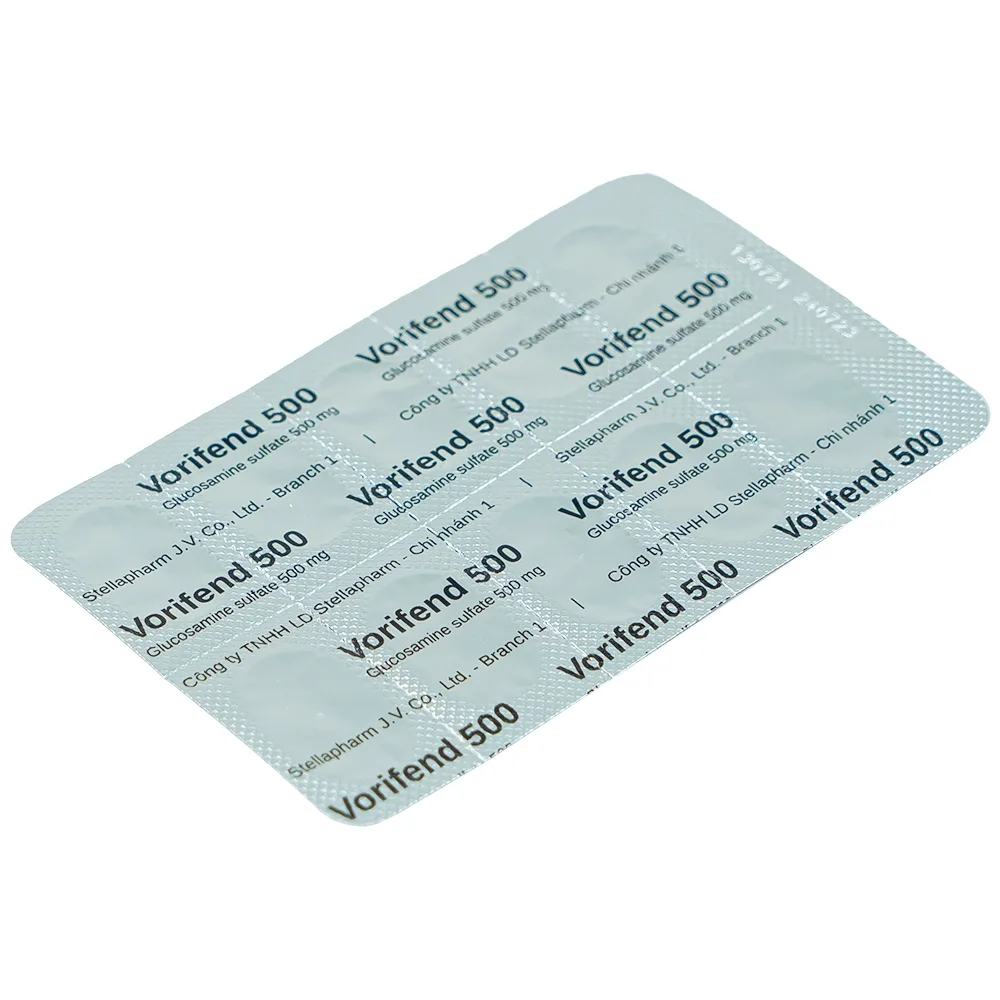 Hình ảnh Thuốc Vorifend 500 Stella giảm triệu chứng của thoái hoá khớp gối (6 vỉ x 10 viên)