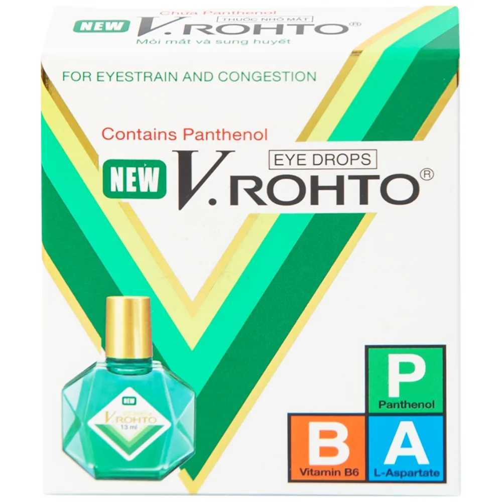 Hình ảnh Thuốc nhỏ mắt New V.Rohto điều trị mỏi mắt, sung huyết kết mạc (13ml)