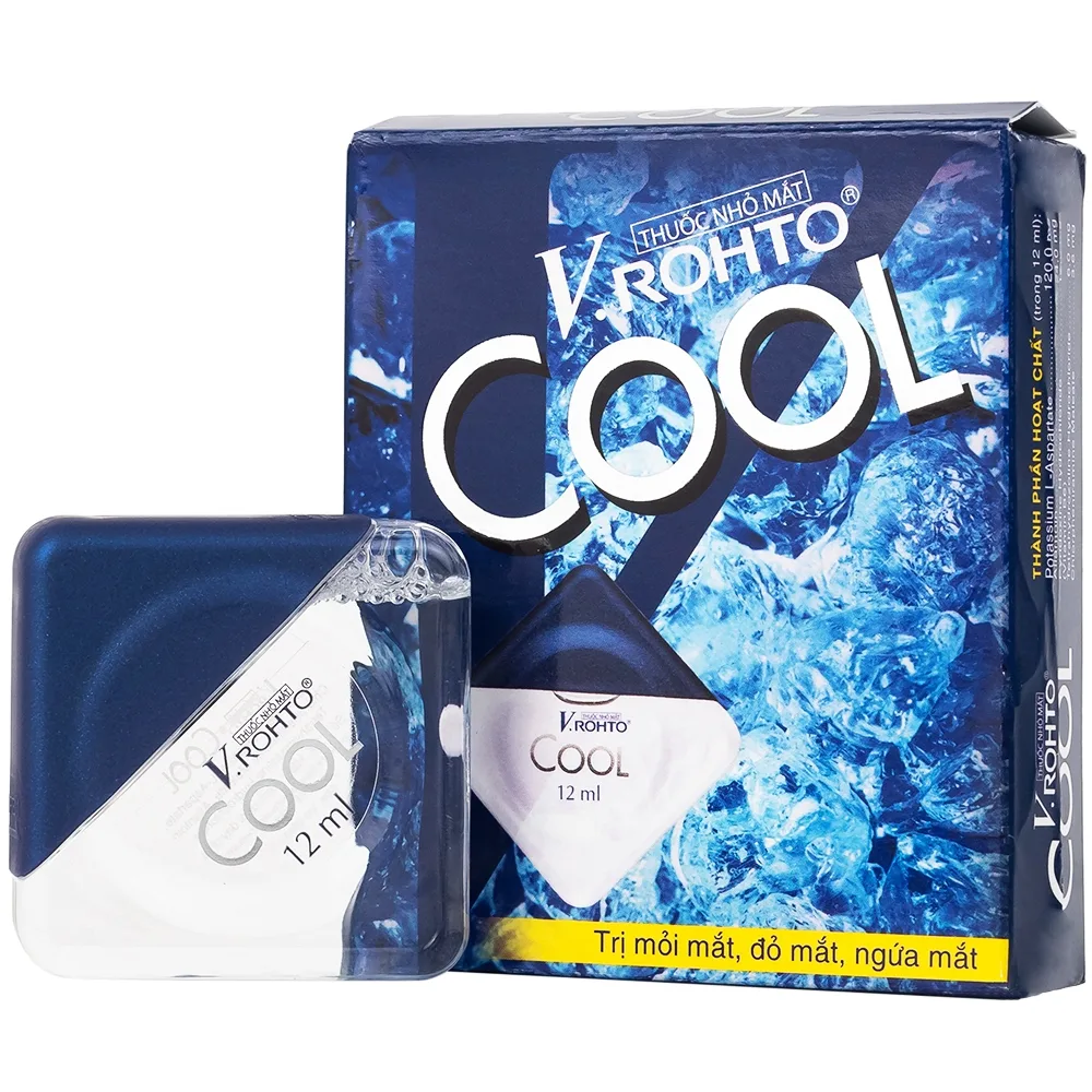 Hình ảnh Thuốc nhỏ mắt V.Rohto Cool (12ml) điều trị mỏi mắt, đỏ mắt, ngứa mắt
