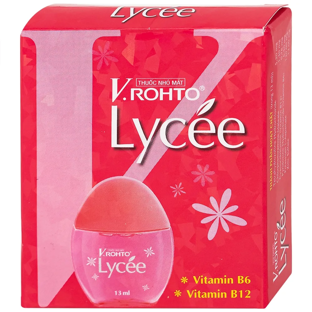 Hình ảnh Thuốc nhỏ mắt V.Rohto Lycée 13ml điều trị đỏ mắt, ngứa mắt, mỏi mắt