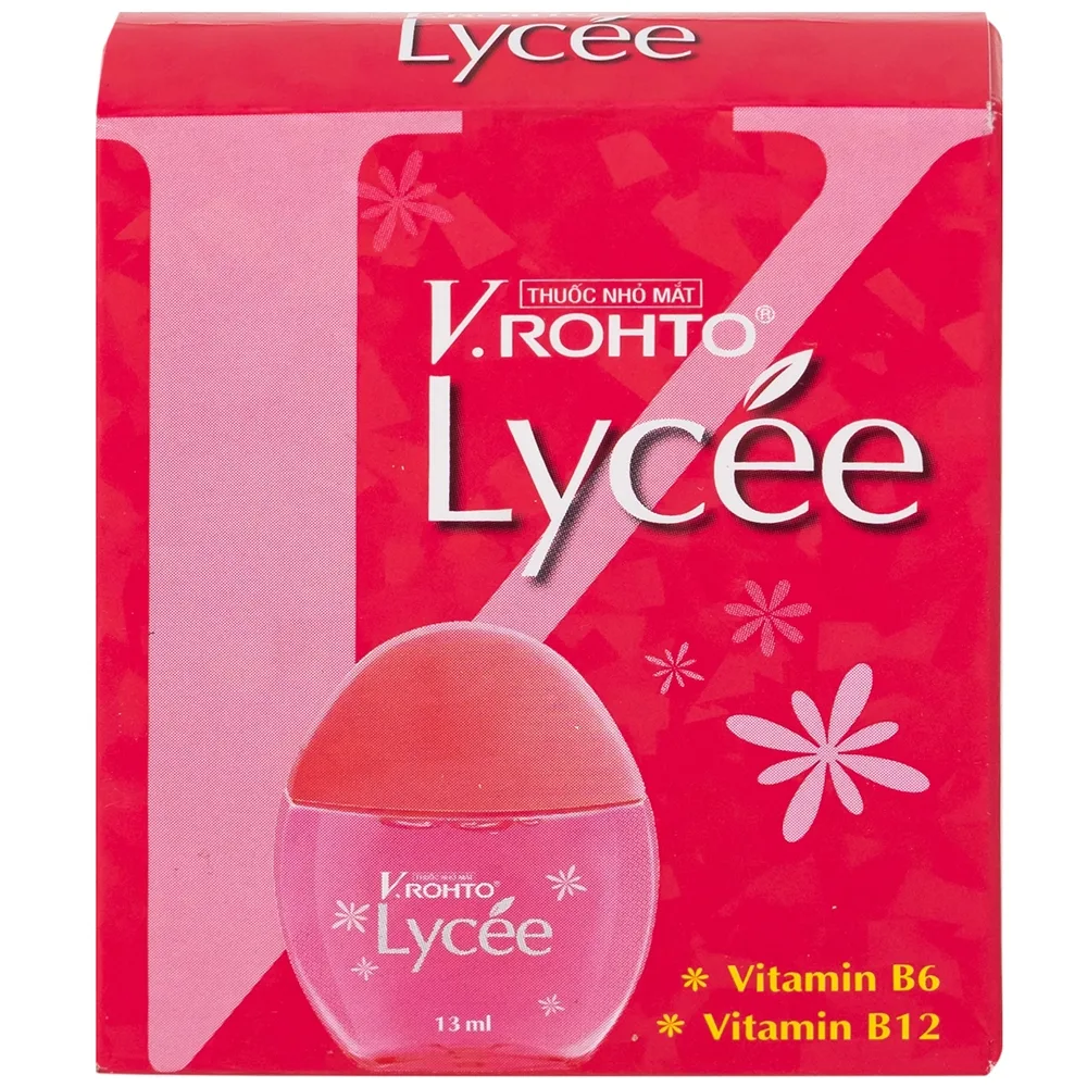 Hình ảnh Thuốc nhỏ mắt V.Rohto Lycée 13ml điều trị đỏ mắt, ngứa mắt, mỏi mắt