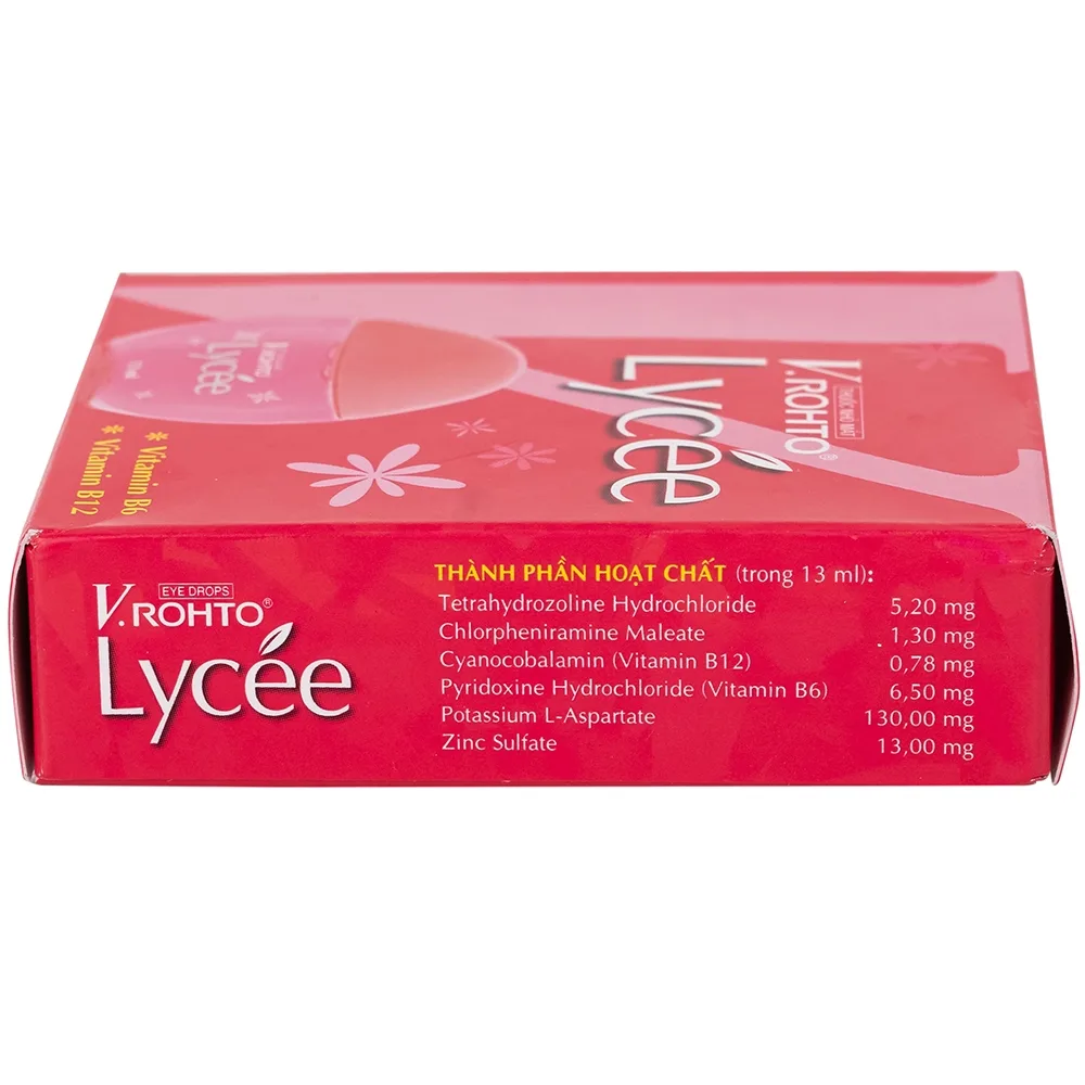 Hình ảnh Thuốc nhỏ mắt V.Rohto Lycée 13ml điều trị đỏ mắt, ngứa mắt, mỏi mắt