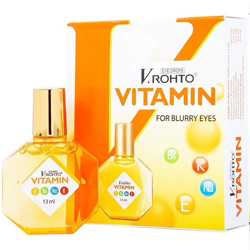 Hình ảnh Thuốc nhỏ mắt V.Rohto Vitamin hỗ trợ cải thiện tình trạng giảm thị lực, mắt mờ (13ml)