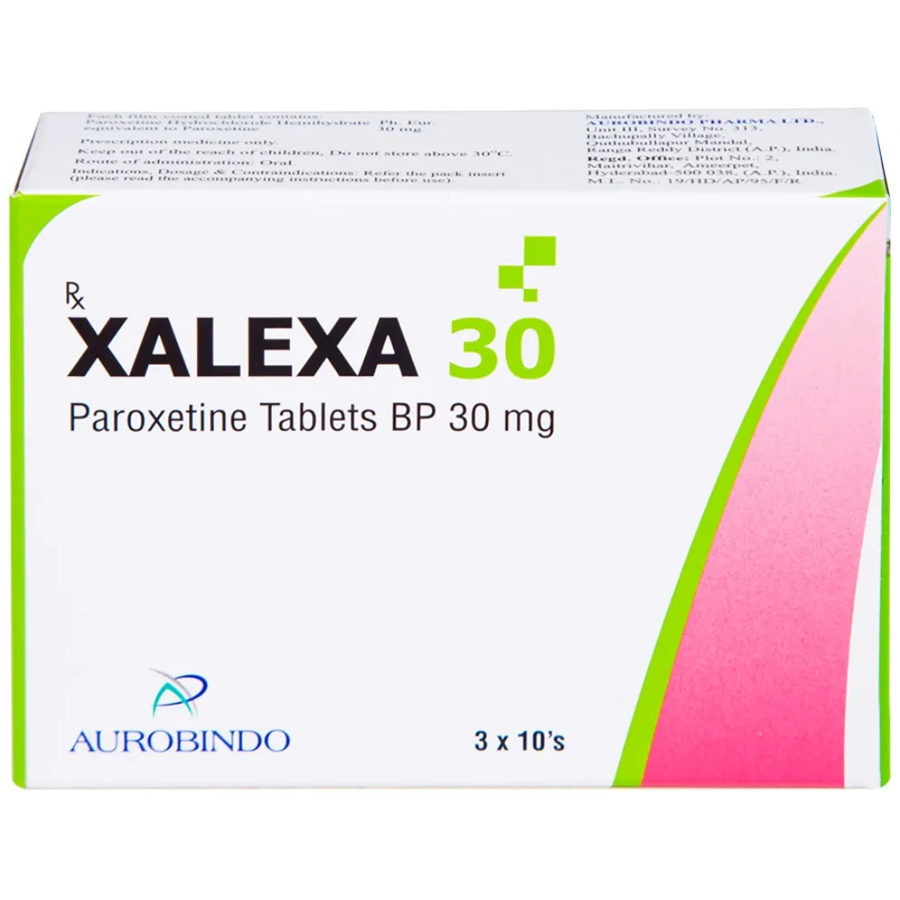 Hình ảnh Thuốc Xalexa 30 Aurobindo điều trị các cơn trầm cảm lớn (3 vỉ x 10 viên) 