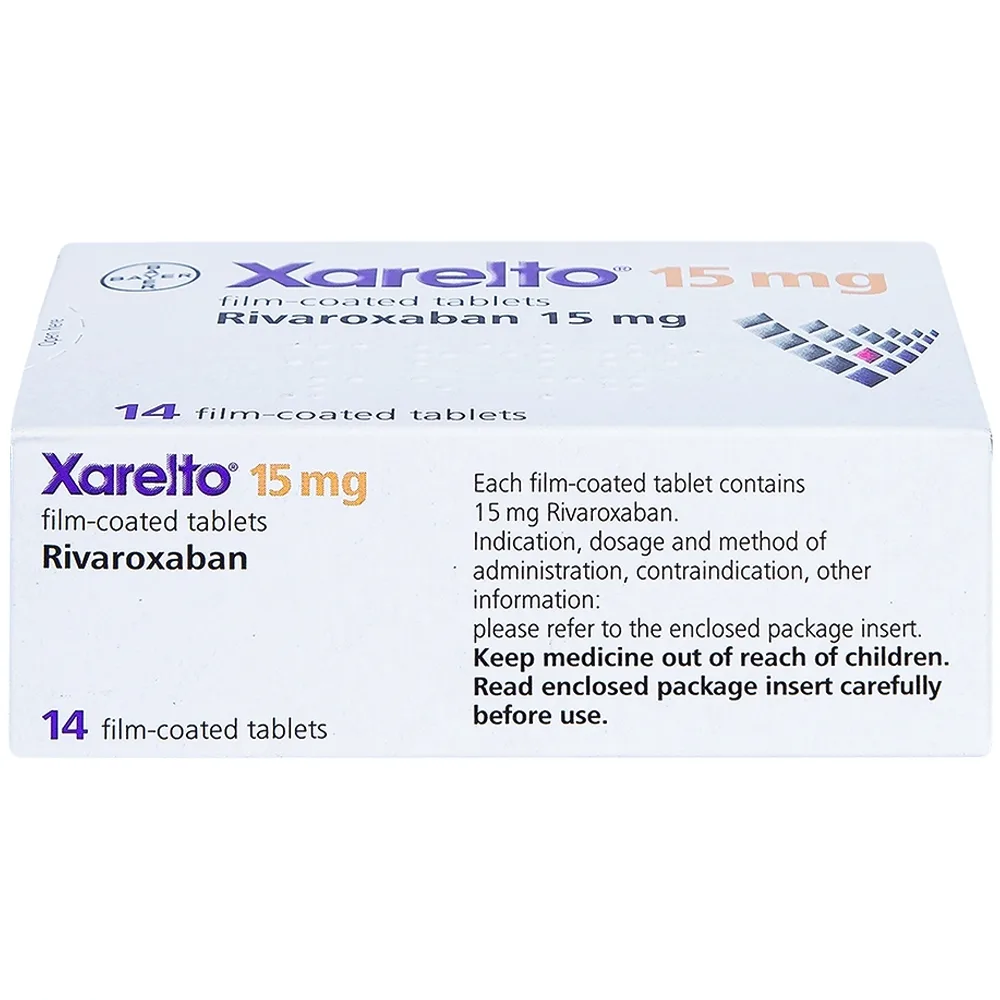 Hình ảnh Thuốc Xarelto 15mg Bayer phòng ngừa thuyên tắc huyết khối tĩnh mạch (1 vỉ x 14 viên)