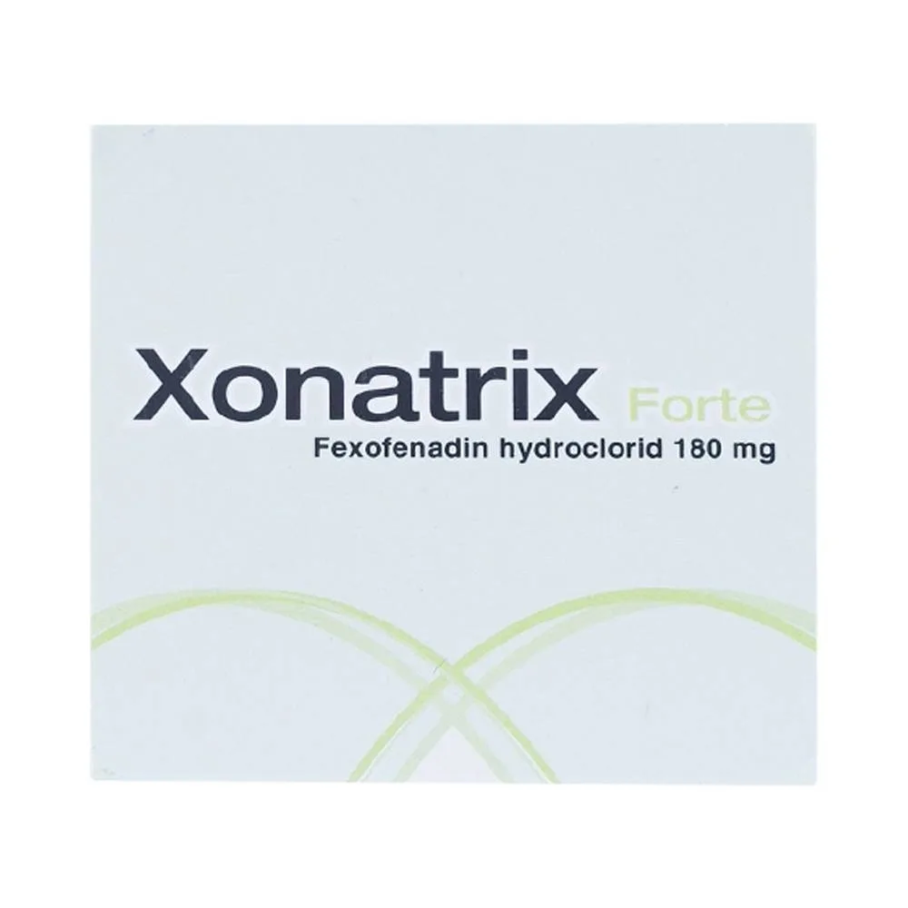 Hình ảnh Thuốc Xonatrix Forte 180mg DaviPharm điều trị triệu chứng viêm mũi dị ứng theo mùa (10 vỉ x 10 viên) 
