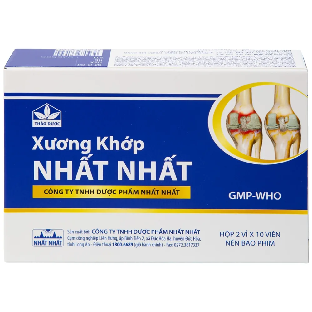 Hình ảnh Thuốc Xương Khớp Nhất Nhất điều trị các chứng đau lưng, đau cột sống (2 vỉ x 10 viên) 