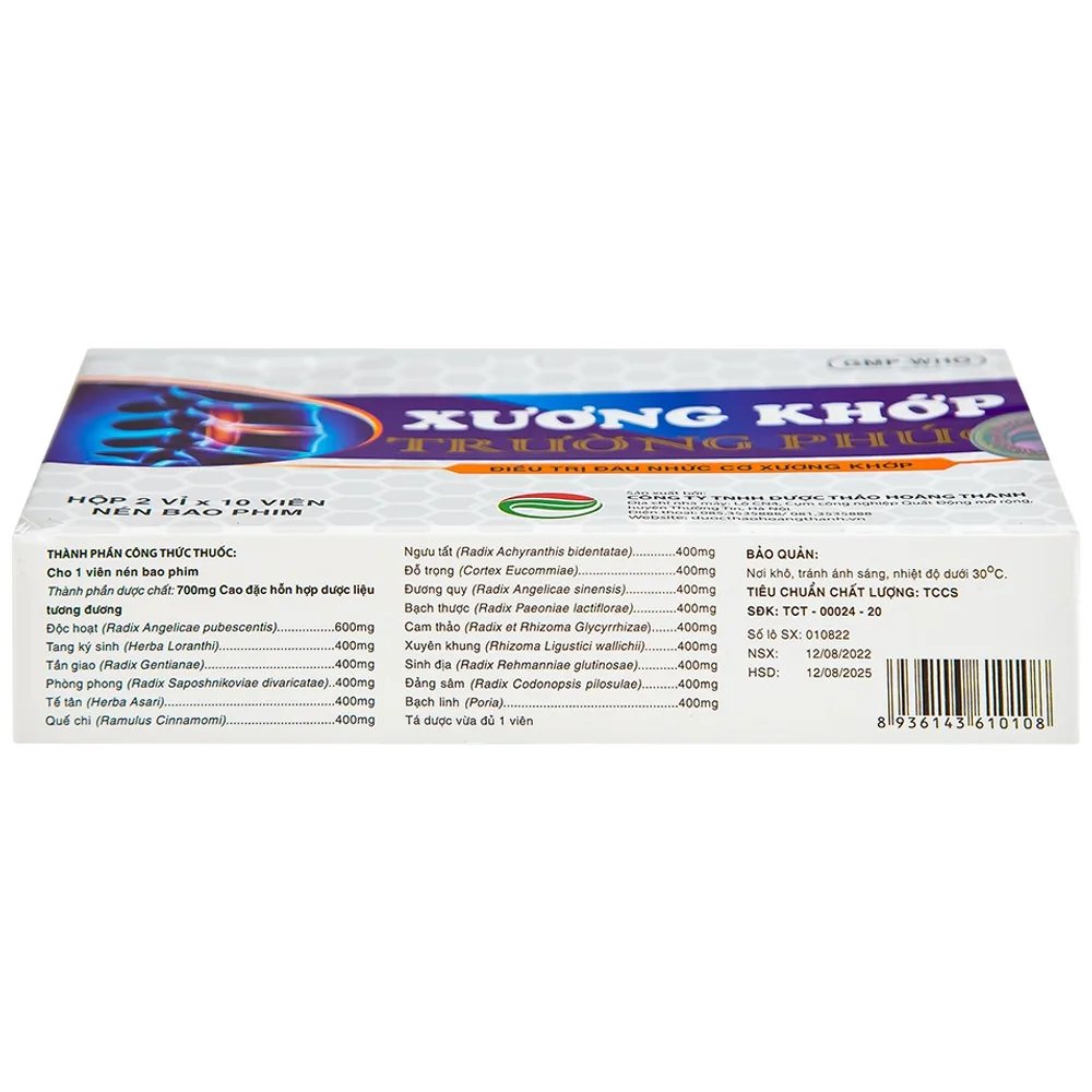 Hình ảnh Thuốc Xương Khớp Trường Phúc dùng cho can thận hư, phong hàn thấp (2 vỉ x 10 viên)
