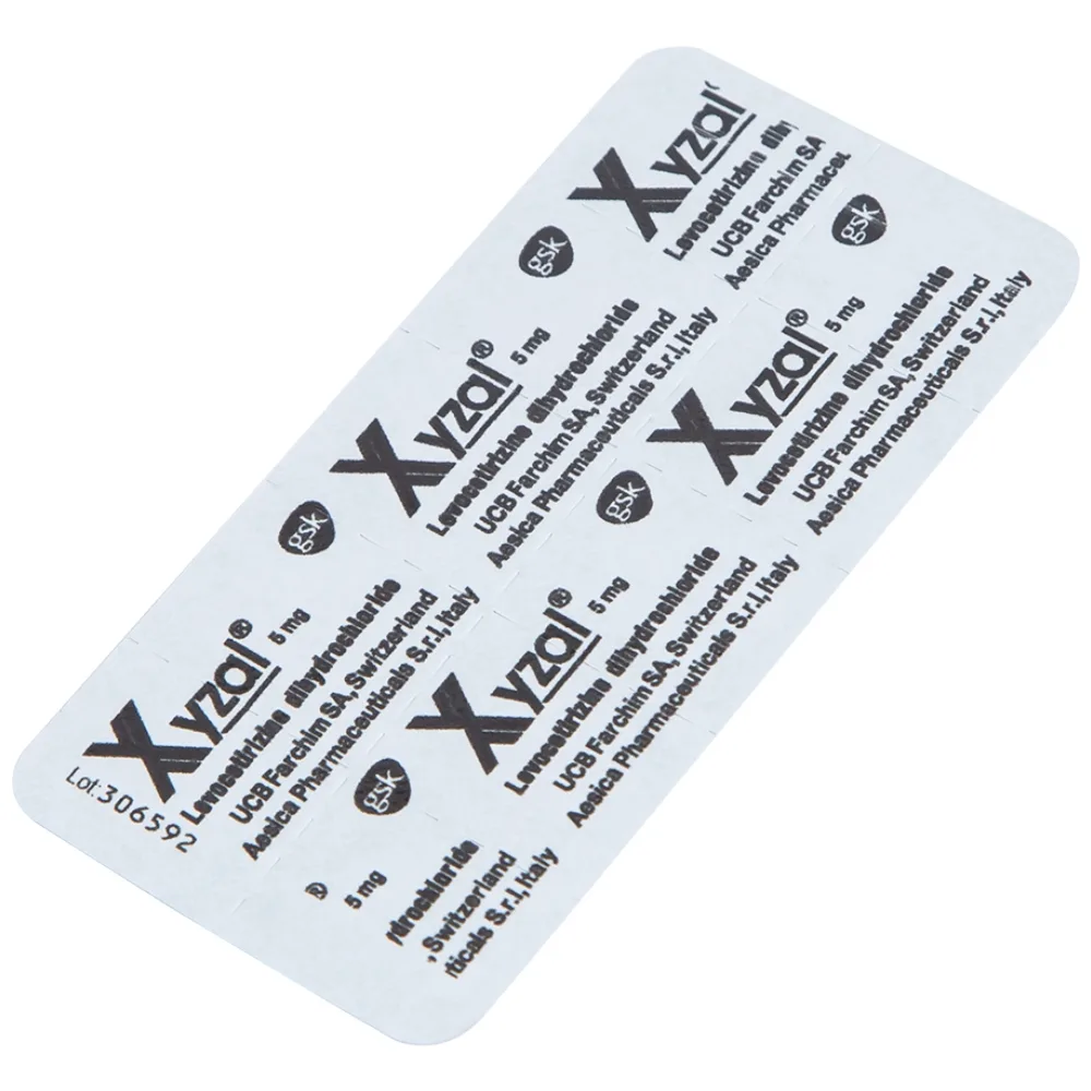 Hình ảnh Thuốc Xyzal 5mg GSK điều trị triệu chứng viêm mũi dị ứng theo mùa (1 vỉ x 10 viên) 