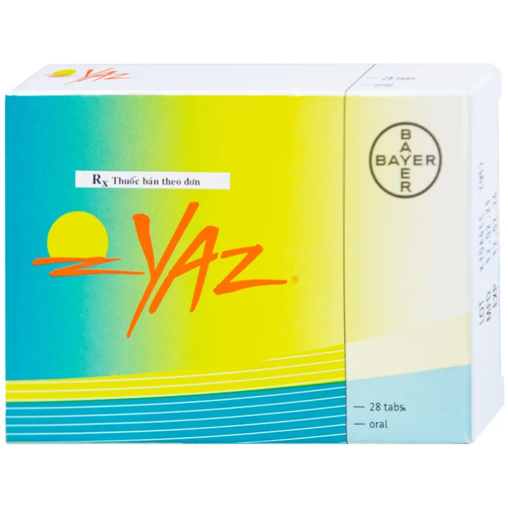 Hình ảnh Thuốc Yaz Bayer dùng tránh thai, điều trị mụn trứng cá (1 vỉ x 28 viên)