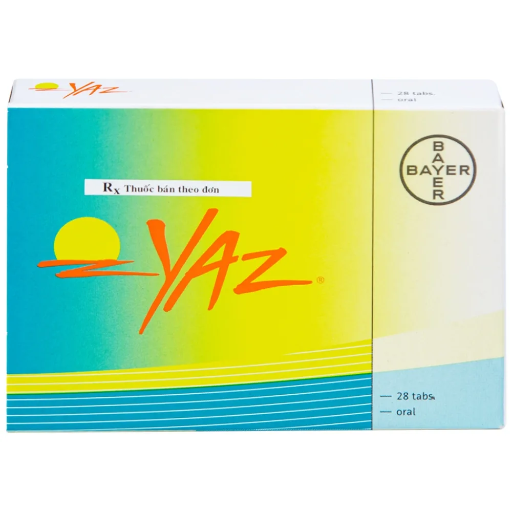 Hình ảnh Thuốc Yaz Bayer dùng tránh thai, điều trị mụn trứng cá (1 vỉ x 28 viên)