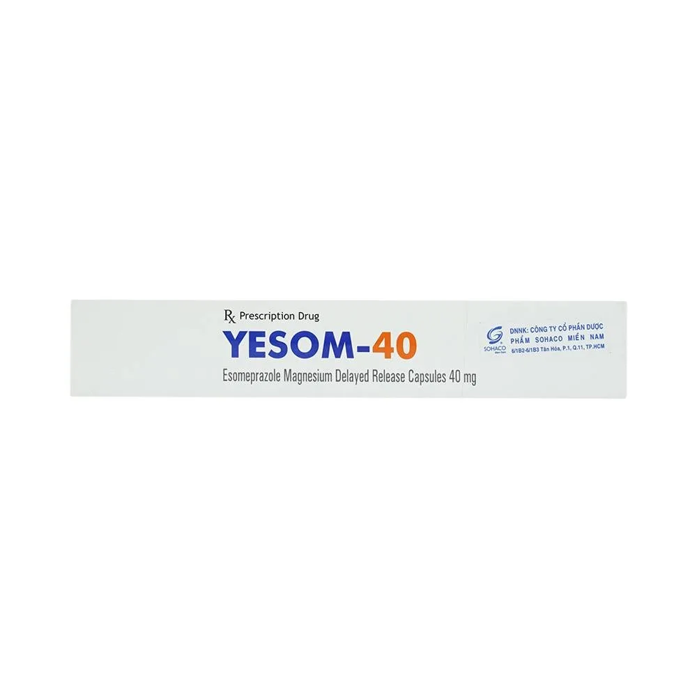 Hình ảnh Thuốc Yesom 40 Hetero điều trị loét dạ dày - tá tràng lành tính (3 vỉ x 10 viên)