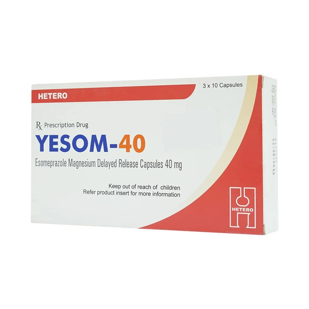 Hình ảnh Thuốc Yesom 40 Hetero điều trị loét dạ dày - tá tràng lành tính (3 vỉ x 10 viên)