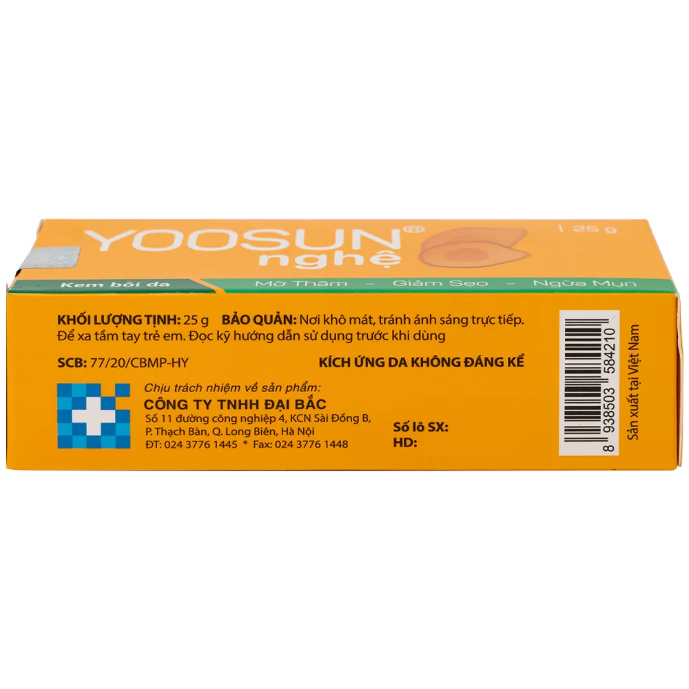 Hình ảnh Kem bôi da Yoosun Nghệ Đại Bắc mờ thâm, giảm sẹo, ngừa mụn (25g)