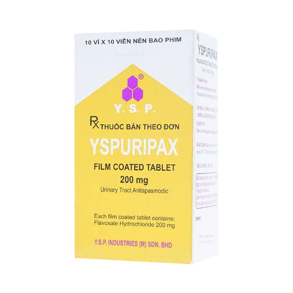 Hình ảnh Thuốc YSPuripax giảm chứng tiểu khó, đau trên khớp mu bàng quang (10 vỉ x 10 viên) 
