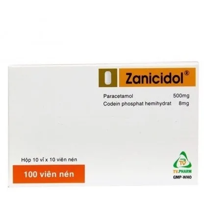Hình ảnh Thuốc Zanicidol 500mg TV.Pharm điều trị nhức đầu, nhức răng (10 vỉ x 10 viên)
