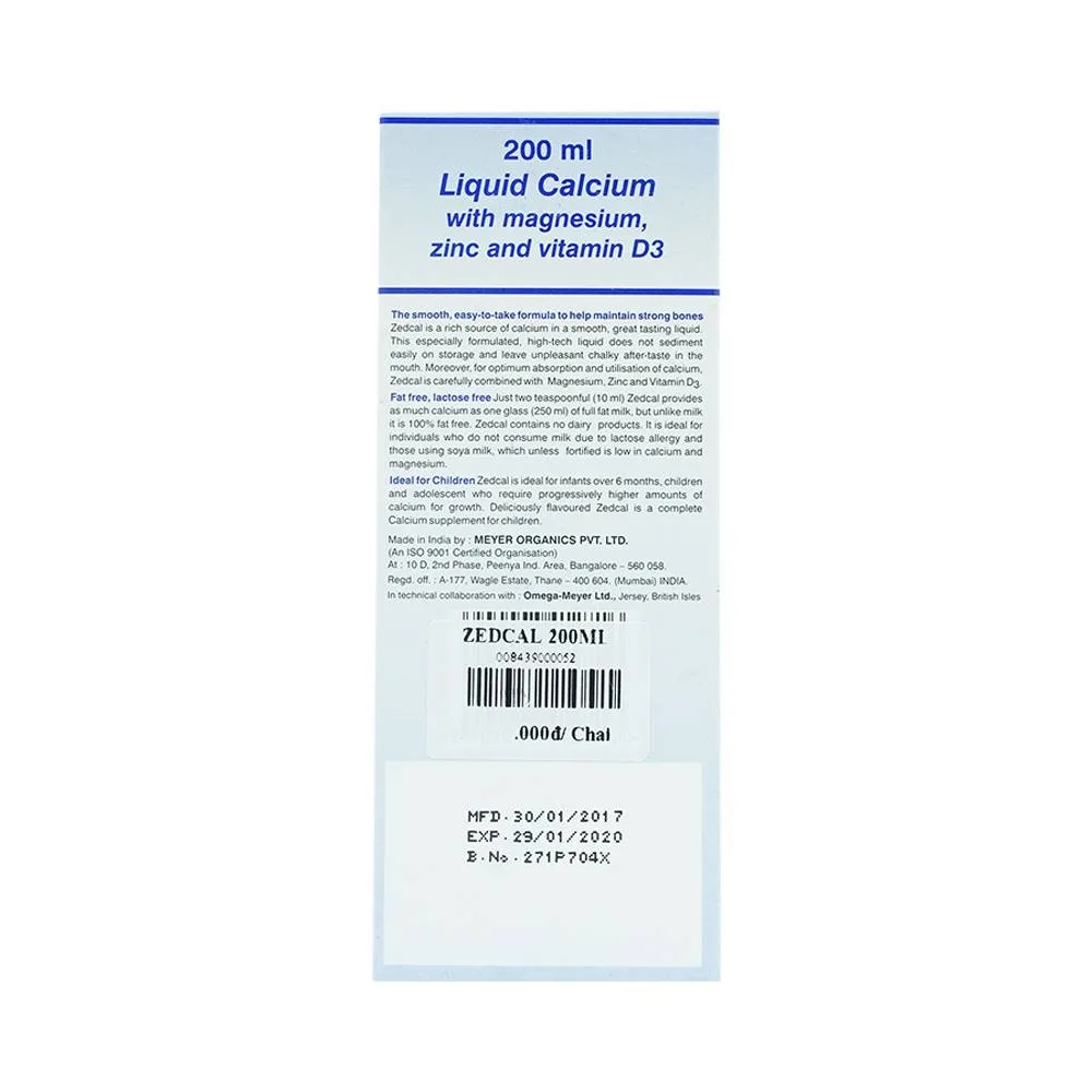 Hình ảnh Siro Zedcal Meyer bổ sung Canxi và thiếu hụt Vitamin D3 (200ml)