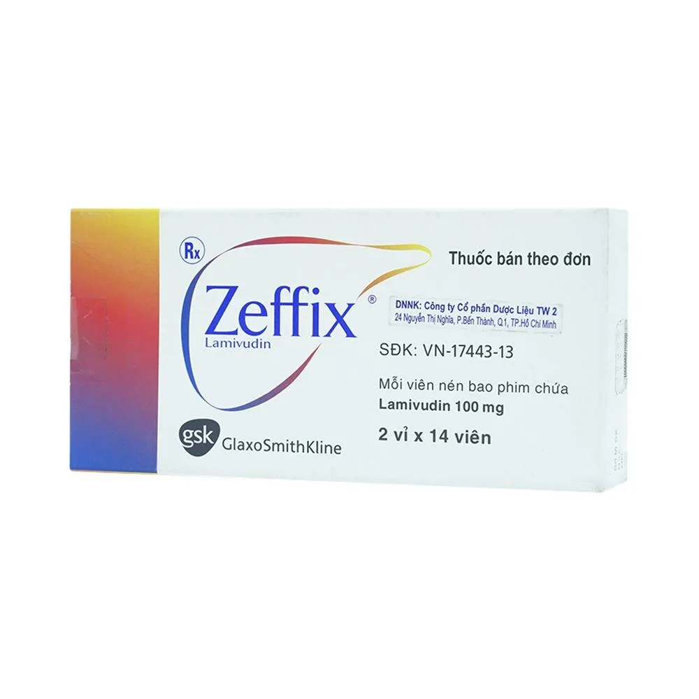 Hình ảnh Thuốc Zeffix GSK điều trị viêm gan B mạn tính (2 vỉ x 14 viên)