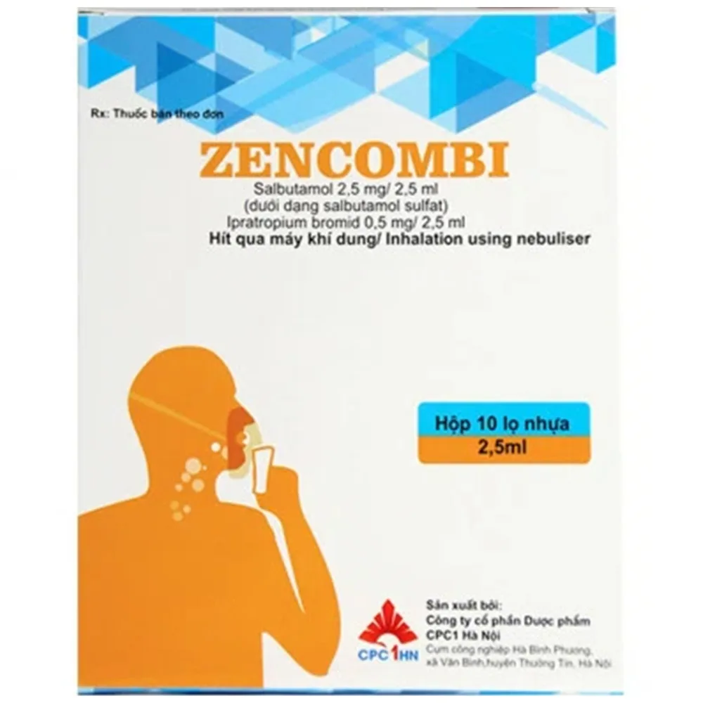 Hình ảnh Thuốc Zencombi CPC1HN kiểm soát co thắt phế quản có hồi phục (10 lọ x 2.5ml)