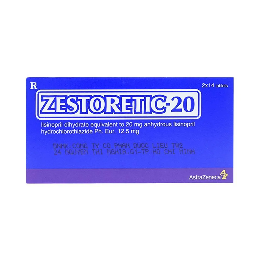 Hình ảnh Thuốc Zestoretic-20 AstraZeneca điều trị tăng huyết áp nguyên phát (2 vỉ x 14 viên)