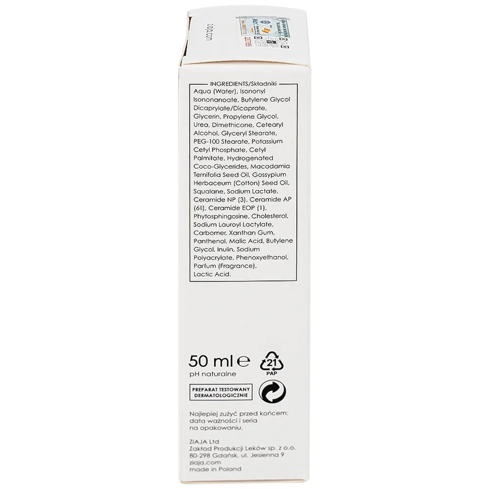 Hình ảnh Nhũ tương mềm da 3% Urê Ziaja Med Mocznik 3% làm mềm, dưỡng ẩm, giảm khô da (50ml)